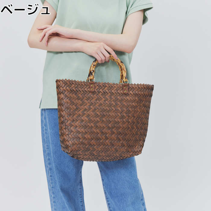 HONEYSUCKLE ROSE バンブートートバッグRight-on,ライトオン,HR444215004,HONEYSUCKLE ROSE,ハニーサックルローズのサムネイル