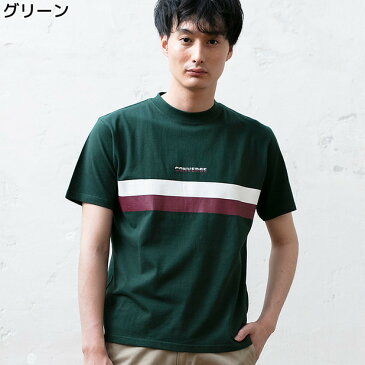 CONVERSE ロゴデザインTシャツ メンズRight-on,ライトオン,9273-0022,コンバース,CONVERSE,Tシャツ,半袖,ホワイト,ブラック,グリーン,オールスター,ALLSTAR,バックプリント,ユニセックス,春夏,カジュアル,ワンポイント,カラバリ豊富,S,M,L,XL