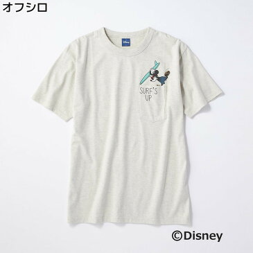 DISNEY サーフポケットプリントTシャツ(ミッキー) メンズRight-on,ライトオン,DN-4014004,ディズニー,DISNEY,