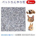 ペットひんやり石2枚セット白御影石30×30cm厚み1.5cm薄くて軽い！丸角仕上げ冷却マット ベッド ペット ボード ひんやりマット ひんやりシート プレート 夏バテ 熱中症予防 冷たい 石 清潔 洗える 板石 平板 レザークラフト台 カシメ 打ち台 花器台うさぎ 犬 猫