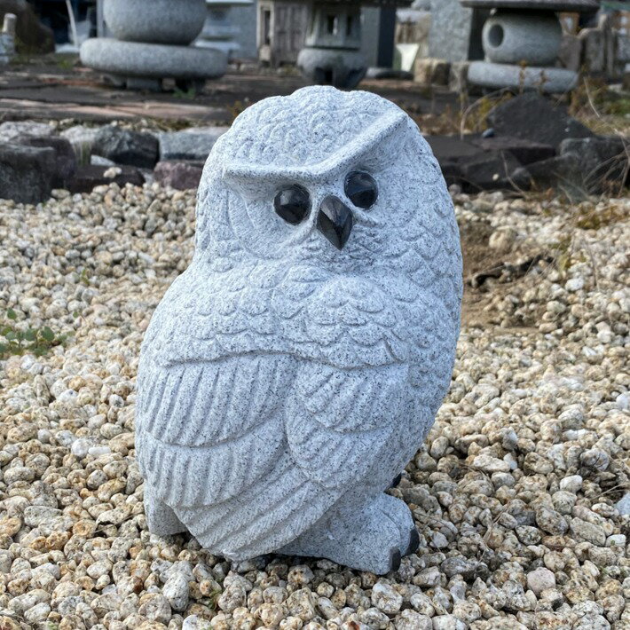 以上節約 綺麗な白フクロウ 送料無料 ふくろう 白御影石リアル フクロウ 梟 みみずく ミミズク 置物 置き物 御影石 玄関 エントランス 庭 ガーデニング ガーデン オブジェ インテリア オーナメント 屋外 室内 縁起物 風水 かわいい おしゃれ Edc Com Pe