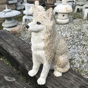 犬　高さ41cm秋田犬 親子 柴犬 小犬 子犬 成犬 いぬイヌ 犬 日本犬 和犬 わんこ 玄関 エントランス 庭 置物 置き物 ガーデニング インテリア かわいい 彫刻 御影石 オーナメント サビ御影石 ペット メモリアル グッズ お墓