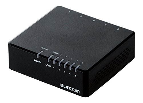 エレコム スイッチングハブ 5ポート 10/100Mbps AC電源 EHC-F05PA-B