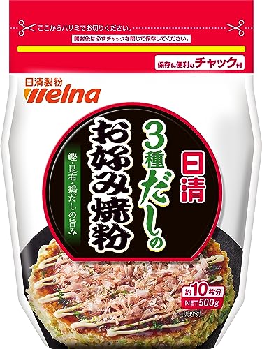 日清 3種だしのお好み焼粉 500g ×3個