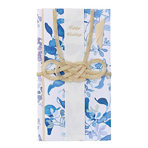 マルアイ 祝儀袋 結婚式 デザイン 洋風 花柄 花言葉 ルブーケ ブルースター 1枚 キ-BQ10B