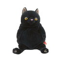 【マラソン限定！エントリー全品P10倍！最大39倍 】シナダグローバル もちシリーズ もちねこ クロ (M) 14×14×22cm ぬいぐるみ ネコ アニマル MONE-0230B