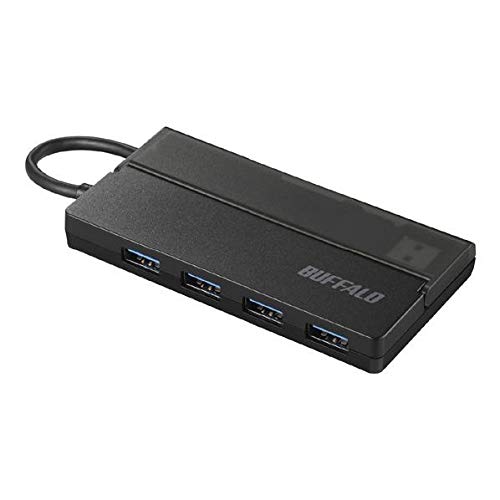 BSH4U130U3BK 「コネクター＆ケーブル収納」 USBハブ 4ポート