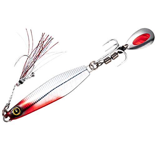 ハヤブサ(Hayabusa) メタルジグ FS417 ジャックアイ マキマキ 60g #8 流血シルバー FS417