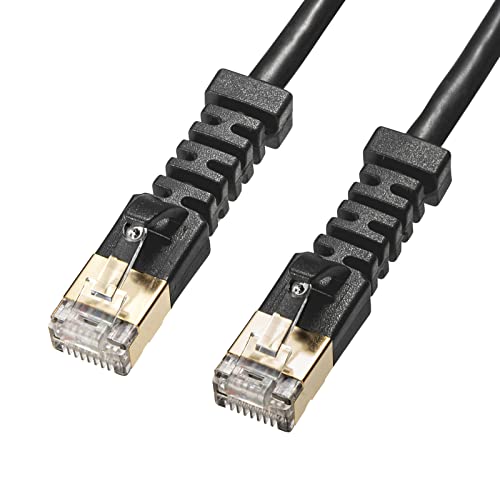 サンワサプライ 4方向固定CAT6A STP LANケーブル（ブラック・3m） KB-T6ASYL-03BK