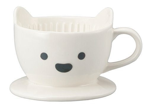 サンアート かわいい食器 「 白くま 」 コーヒー ドリッパー 直径13.5cm 白 SAN2542-1