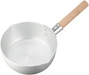 遠藤商事 業務用 雪平鍋 18cm (両口) 本体アルミニウム 取っ手天然木 AYK04018
