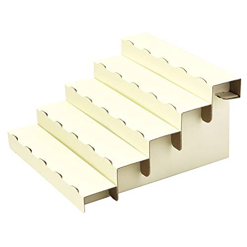 ササガワ ディスプレイ オリジナルワークス 5段飾り 組立式 2台 ホワイト 44-5840