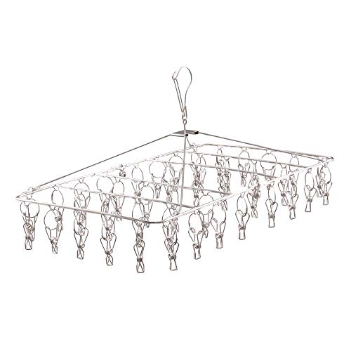 アイリスオーヤマ ステンレスピンチハンガー 42ピンチ 洗濯ハンガー オールステンレス サビにくい 室内外両用 落ちにくい 回転式 PIH-42