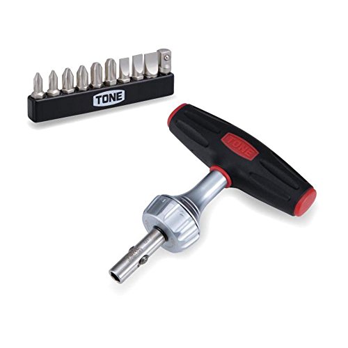 トネ(TONE) T形ラチェットドライバーセット RDT10S ビット差込 &6.35mm(1/4) ブラック 内容12点