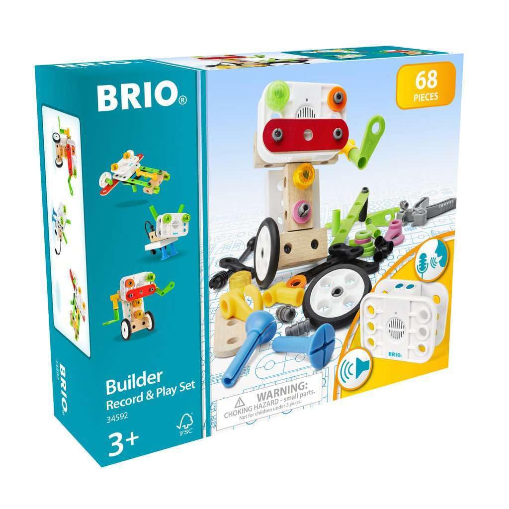乐天商城 - BRIO (ブリオ) ビルダー レコード&プレイセット [全68ピース] 対象年齢 3歳~ (組み立て おもちゃ 積み木 ブロック 知育玩具)