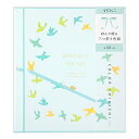 ミドリ 色紙 三つ折り カラー色紙 リボン付 鳥柄 33257006
