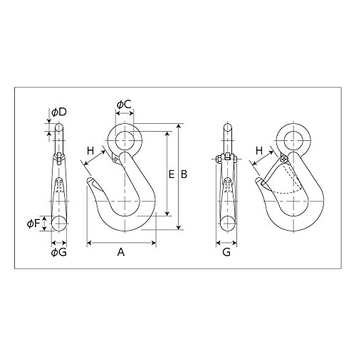 オーエッチ工業 スリムフック 安全レバー無 WS-10