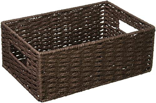 Rakuten - ちどり産業(Tidorisangyou) 収納ボックス ブルウン 18X26XH10cm ペーパーバスケット CH-403DBR