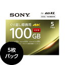 ブルーレイディスク 繰り返し録画用 5枚パック 4K対応 BD-RE XL 100GB 3層 5BNE3VEPS2 blue ray 2倍速対応 BDXL（TM）規格対応 インク..