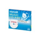 CD-R cd-r 音楽用 1枚パック ひろびろ美白レーベルディスク 10mmケース入り インクジェットプリンター対応 レーベル印刷 CDRA80WP.1J maxell マクセル　