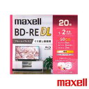 ブルーレイディスク くり返し録画用 20枚パック BD-RE DL 50GB 2層 1〜2倍速記録対応 4K対応 インクジェットプリンター対応 ひろびろワイドレ...