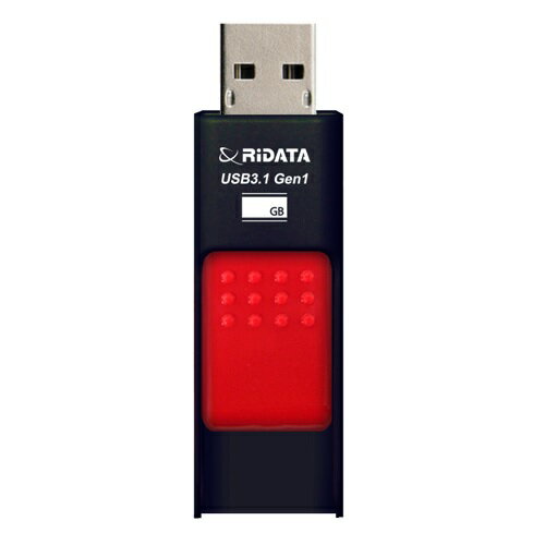 スライド式 USB 3.1 Gen1 16GB 32GB 64GB 128GB RI-HD50U RD 超高速データ転送 コネクタ本体収納 片手で簡単操作スライド式 レッド USBメモリー インデックスシール付 RiDATA ライデータ 【メール便発送可】