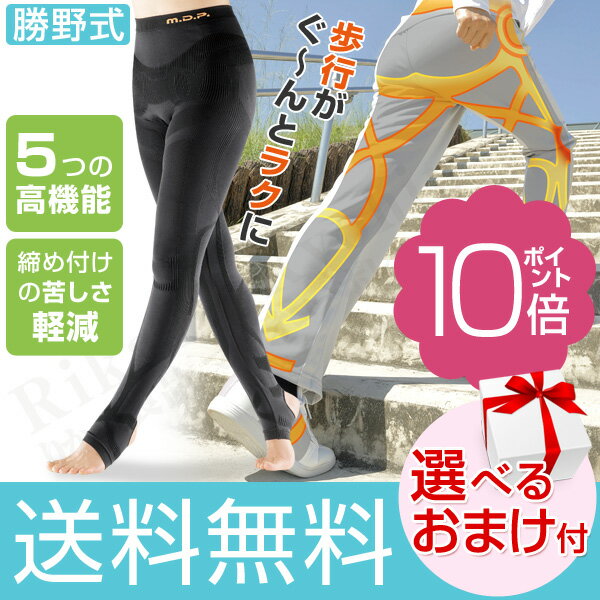 後払い可！☆北海道のお菓子も選べるおまけ★ 勝野式 楽歩人テーピングウォーカー 送料無料 加圧 スパッツ 加圧下着 送料無料 腰 サポート サポーター ウォーキング ダイエット フィットネス スポーツ ロングスパッツ着圧 メイダイbnm【りかの良品】