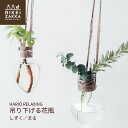 HARIO RELAXING 吊り下げる花瓶 / しずく まる フラワーベース 花瓶 花器 一輪挿し 小さい 水耕栽培 ガラス シンプル 麻紐 ハリオ(3)
