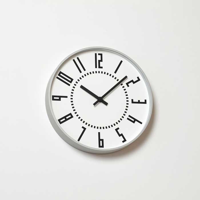 レムノス Lemnos 掛け時計 eki clock クオーツ時計 エキクロック TIL16-01 M,S,S. 直径25.6cm アナログ おしゃれ シンプル モダン 北欧 ナチュラル 部屋 デザイン リビング 白 ホワイト 日本製