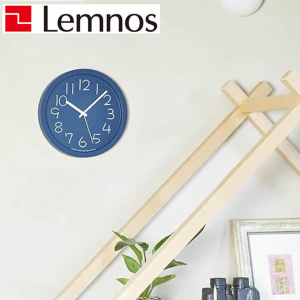 Rakuten - レムノス 掛け時計 チョーク アナログ 紺 NY18-08 NV Lemnos 直径24.8×奥行4.4cm