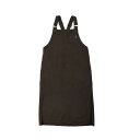 アンドパッカブル 「 サロペット ラロボ 」 エプロン 着丈100cm 身幅55cm メンズ レディース 兼用 アウトドア カフェ 保育士 サイドポケット ブラック 黒 70347