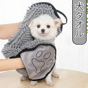 \ポイント10倍/ペット用タオル 速乾 超吸水 マイクロファイバー ポケット 吸水タオル 体拭き 犬 猫 2枚セット