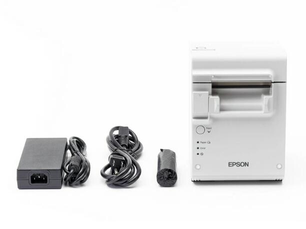 エプソン TM-T90KP キッチンプリンター TM90KPE571 有線LAN対応 サーマルレシートプリンター 80mmロール紙対応 高速170mm/秒 クールホワイト