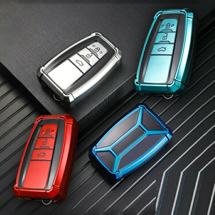 トヨタ専用ロボケースTYPEB3ボタン式TPUソフトスマートキーケースプリウスクラウンC-HRRAV4ランドクルーザープラド150後期カムリカローラキーレス車の鍵父の日母の日誕生日プレゼントクリスマスキーホルダー