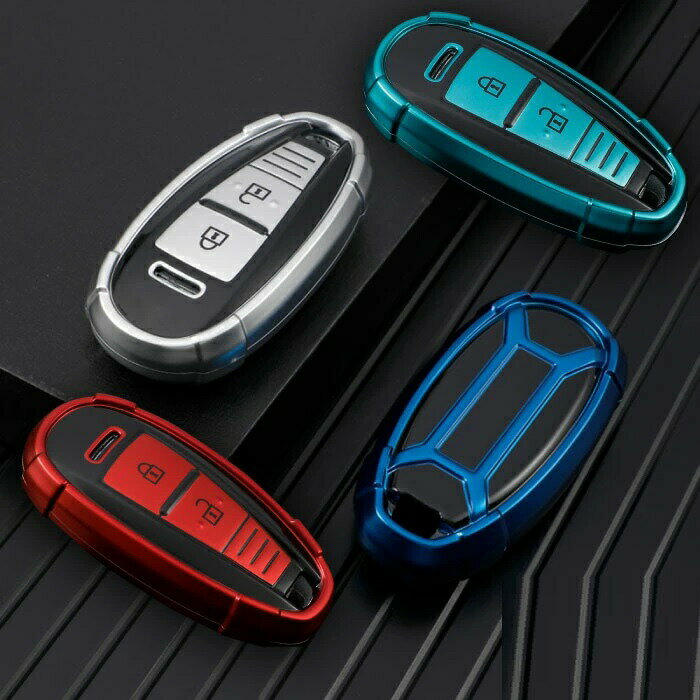 スズキ専用ロボケースTYPEA2ボタン式TPUソフトスマートキーケーススイフトバレーノイグニスSX4S-CROSSエスクードSWIFTBALENOIGNISEscudoキーレス車の鍵父の日母の日誕生日プレゼントクリスマスキーリングSUZUKI