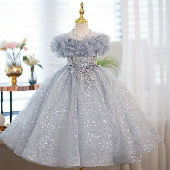 Rakuten - ロングドレスキッズドレス子供ドレスAラインマキシ丈フォーマルドレスワンピースキッズ服子供服女の子子ども発表会七五三演出舞台結婚式卒業園入園式ピアノ100-160CM