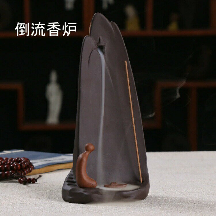 倒流香用山倒流香用香炉幻想的煙倒流香香炉インテリア陶器風水置き物置物香立て線香おしゃれかわいいお香立て線香立て仏具お線香贈り物流川香香炉逆流香バーナー陶器製セラミック