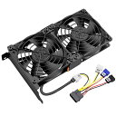 GDSTIME 9225 92MM X 25MM 9CM 2連 PCI用 12VDCグラボ冷却ファン、グラフィックカードクーラー、PCケースファン(2)