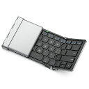 ICLEVER BLUETOOTH キーボード 折りたたみ式 ワイヤレス マルチペアリング IPAD/IPHONE 用 キーボード TYPE-C充電式 軽量 薄...