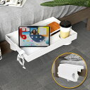 SPACEKEEPERベッドサイドシェルフ二段ベッド用ナイトテーブル折りたたみ式ベッド収納多機能寝室自宅用寮用電話エスプレッソ用組立簡単ホワイト