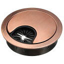 YOKIVE 配線穴キャップ 穴キャップ デスクワイヤーオーガナイザー 亜鉛合金 家庭オフィス用 50MM レッド ブロンズ(3)
