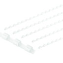 PATIKIL6mm(1/4”)プラスチック製バインディングコム100個入り21リングコムバインディングスパイン20枚収容レターサイズ用紙バインディングホワイト
