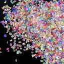 LETRADEJP ガラスフリット 琉球ガラス レジン 封入パーツ レジン パーツ 虹のかけら 虹のかけら 硝子のかけら 手作り用品 材料 レジン 封入 DIY...