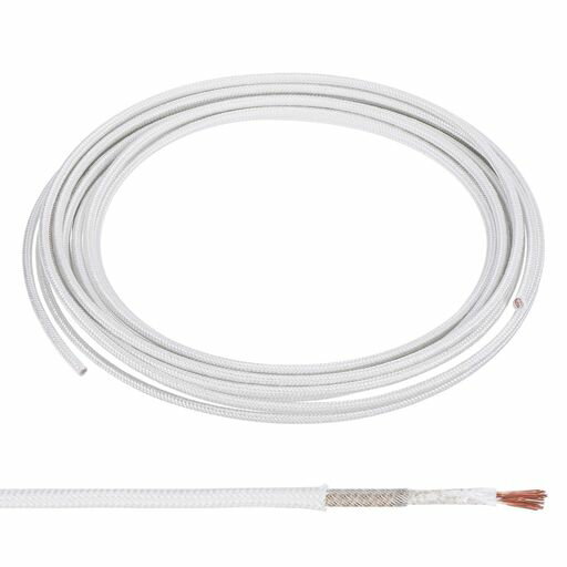 PATIKIL19.7フィート13AWG高温ワイヤー-60-500度セルシウス度のミカガラスファイバー電子ワイヤー絶縁耐熱電子柔軟ケーブルランプボイラーヒーター用ホワイト