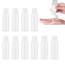 LIROYAL トラベルボトル 小分けボトル (10個 50ML)詰め替え容器 漏れ防しデザイン 詰め替えボトル 出張 旅行用 シャンプー クリーム 化粧水 収納 旅行ボトル 透明 (50ML)(3)