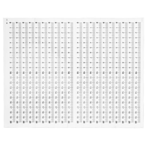 Lurrose自粘メジャーテープ定規ステッカー透明防水20cm測定用高粘性貼るメジャー巻尺20枚入