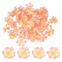 PATIKIL100個偽シルク花頭1.6”人工桜偽花頭DIYクラフトウェディングパーティーホームリース装飾用鮮やかな赤色