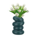PATIKIL花瓶ブーケ用クリエイティブで花瓶割れないプラスチック製花瓶家庭用居間センターピースオフィスウェディングパーティー用装飾用ダーク緑