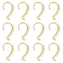 SUNNYCLUE 1箱30個 イヤー クリップ イヤーフック パーツ 7カン付き レディース イヤーカフ イヤーラップ フェイク ピアス 人気 イヤカフ 軟骨...