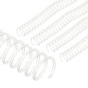 PATIKIL22mm(7/8インチ)プラスチックスパイラルバインディングコイル20個バインディングスパイラル190枚収容3:1ピッチバインディングスパイラル透明